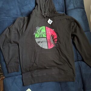 Mission Beach Graphic Hoodie - Black